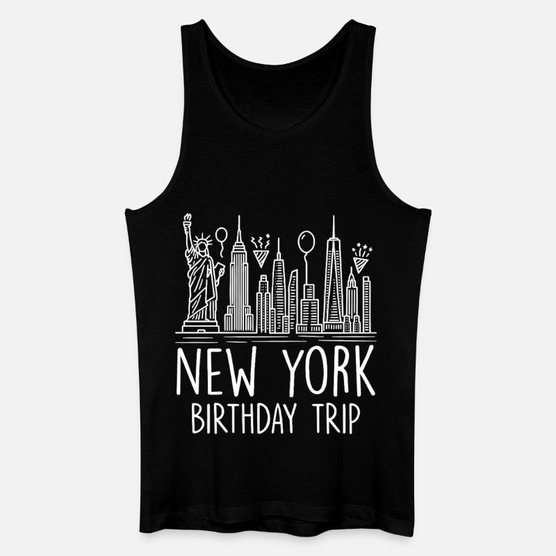 New York Birthday Trip - Männer Bio Tank Top - Schwarz