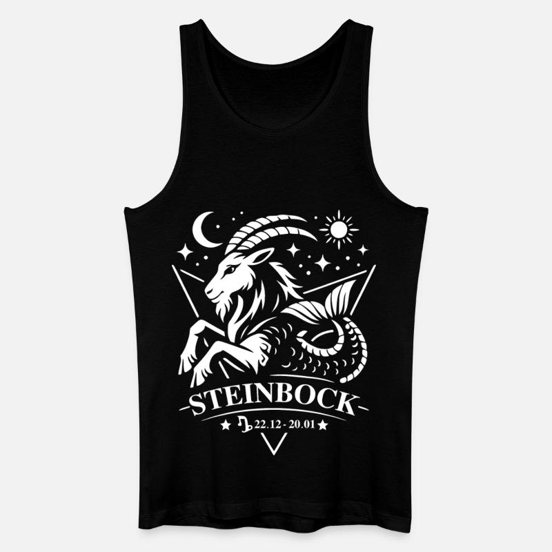 Steinbock Sternenzeichen - Männer Bio Tank Top - Schwarz