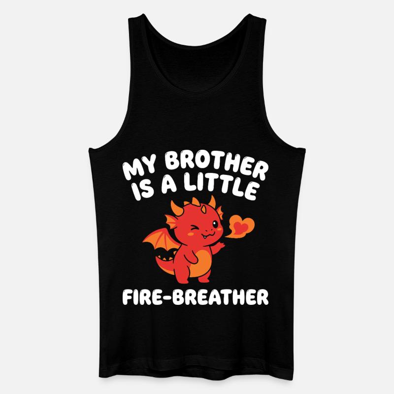 Schwester Drache Süßes Geschwisterchen - Männer Bio Tank Top - Schwarz