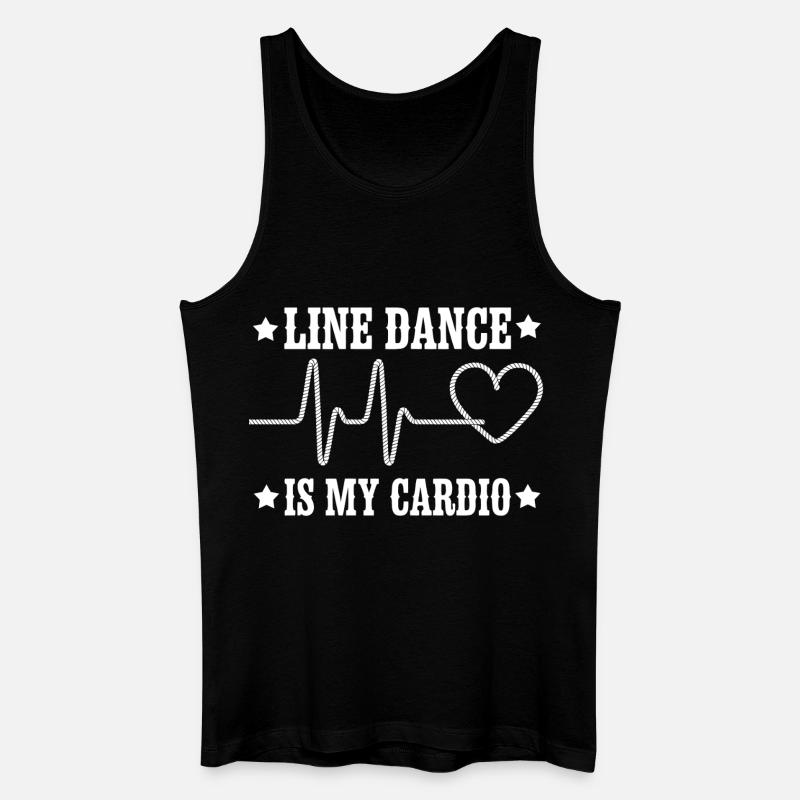 Line Dance Cardio Motiv - Männer Bio Tank Top - Schwarz