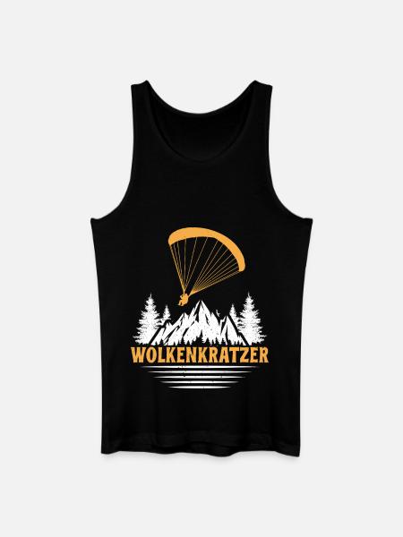 Paraglider SKYSCRAPER FUNNY - Men’s Organic Tank Top - black