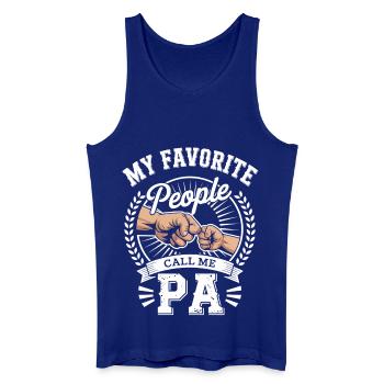 Mein Lieblingspapa Call Me PA - Männer Bio Tank Top - Königsblau - Vorne