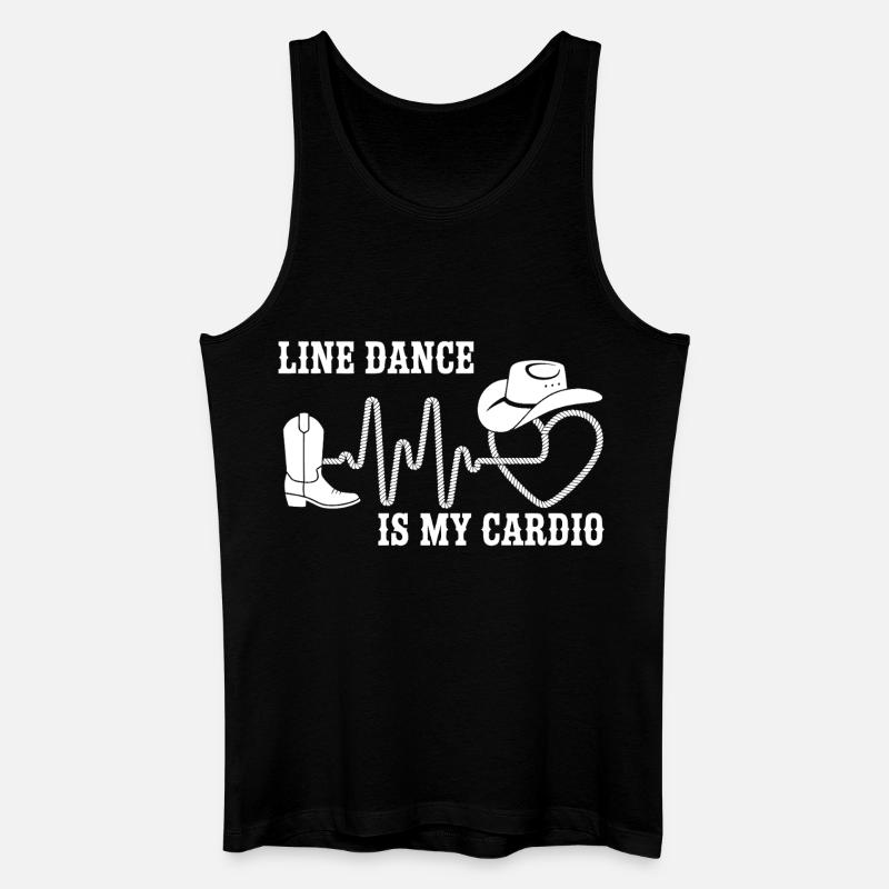 Line Dance Is My Cardio - Männer Bio Tank Top - Schwarz