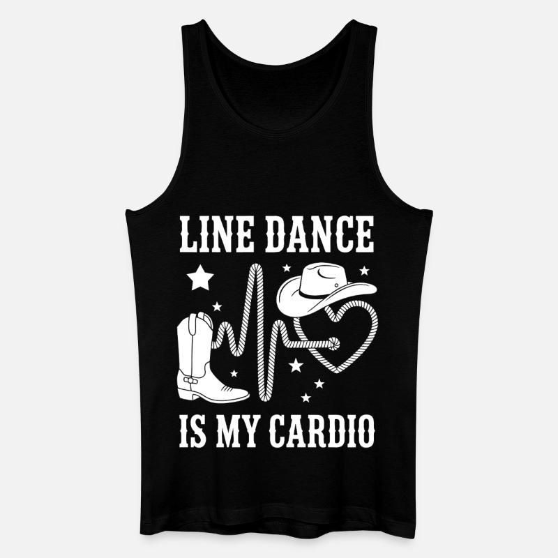 Line Dance Cardio Stil - Männer Bio Tank Top - Schwarz
