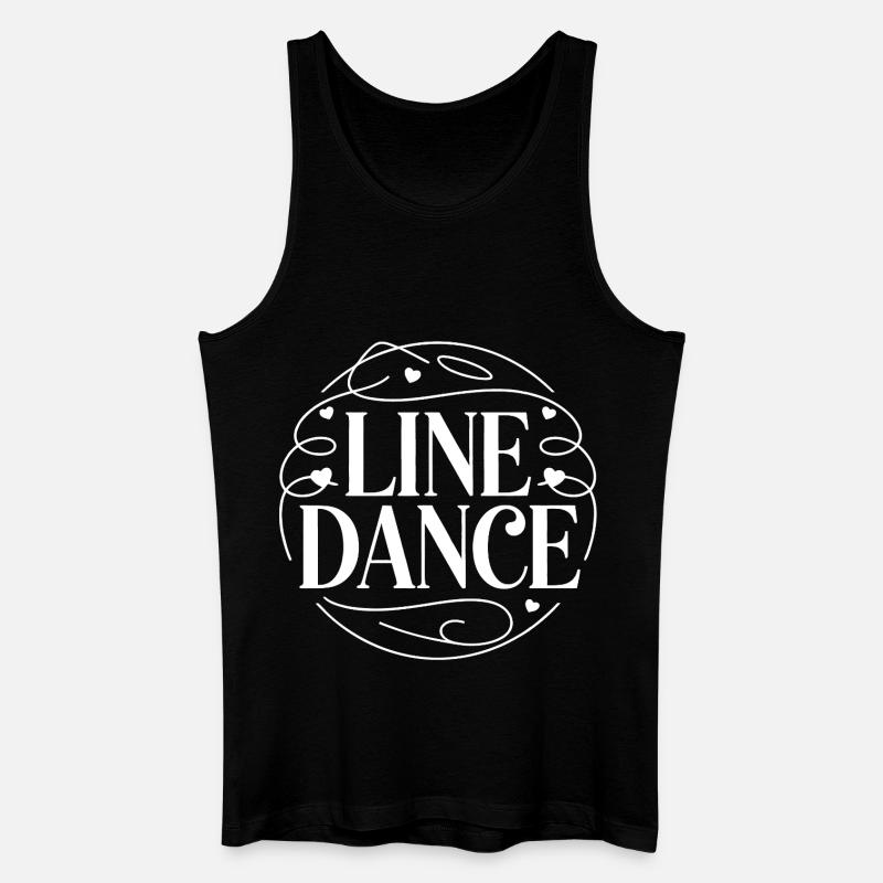Line Dance Herz Ornament - Männer Bio Tank Top - Schwarz