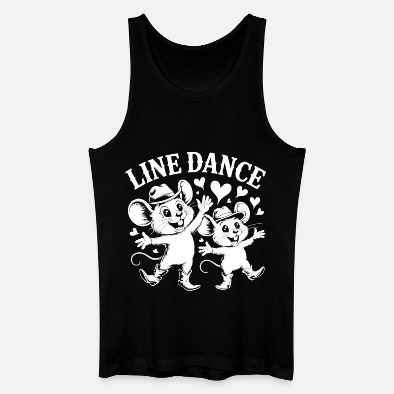 Line Dance Mäuse - Männer Bio Tank Top - Schwarz