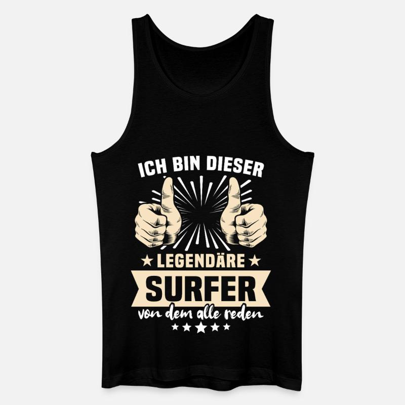 Surfer Sprüche - Männer Bio Tank Top - Schwarz