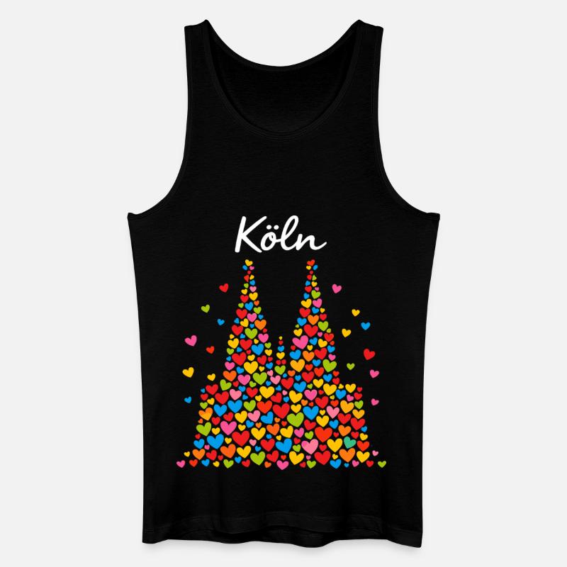 Köln Karneval Alaaf Konfetti Geschenk - Männer Bio Tank Top - Schwarz