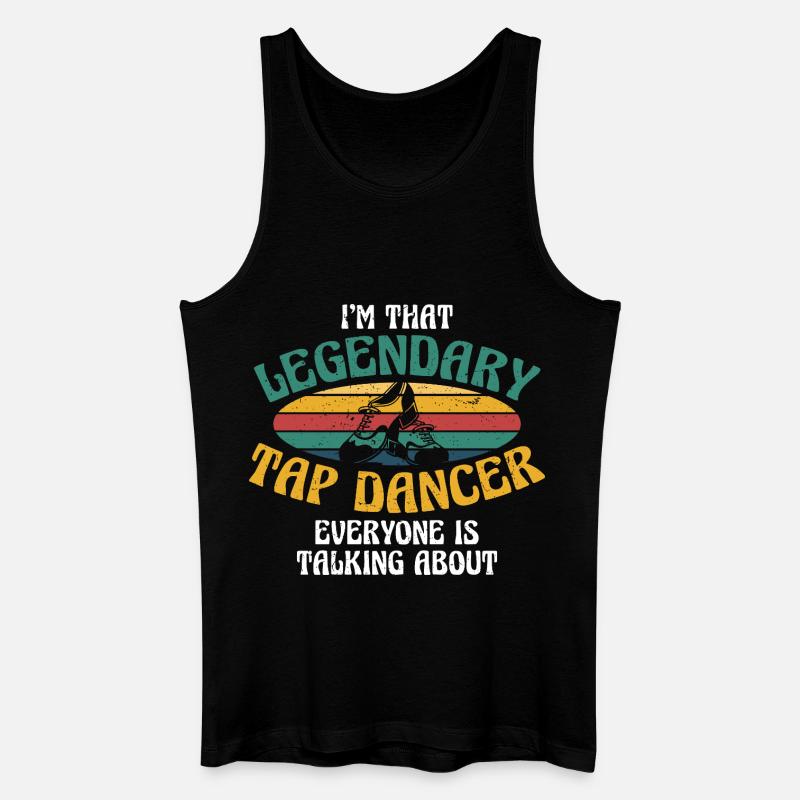 Stepptanz Stepptänzer Legendary Tap Dancer - Männer Bio Tank Top - Schwarz