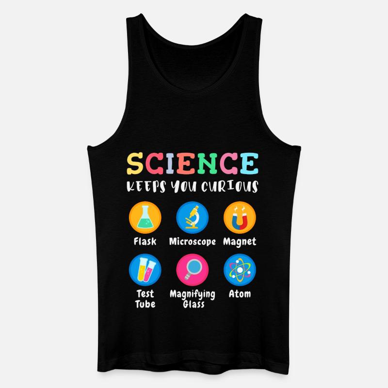 Wissenschaft macht neugierig - Männer Bio Tank Top - Schwarz