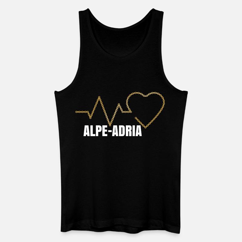 Fahrradurlaub Alpe Adria - Männer Bio Tank Top - Schwarz