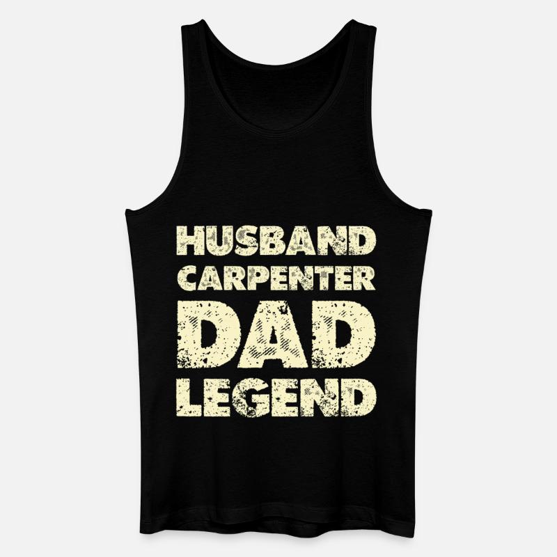 Husband Dad Legend Carpenter - Männer Bio Tank Top - Schwarz