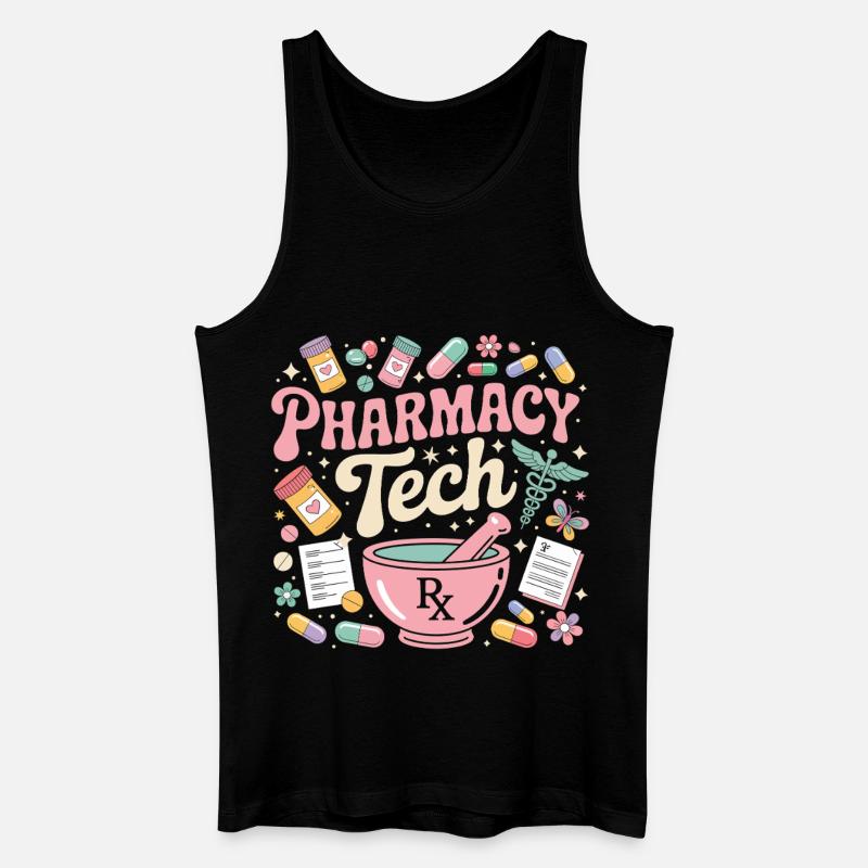 PharmaTech Apotheke Illustration - Männer Bio Tank Top - Schwarz