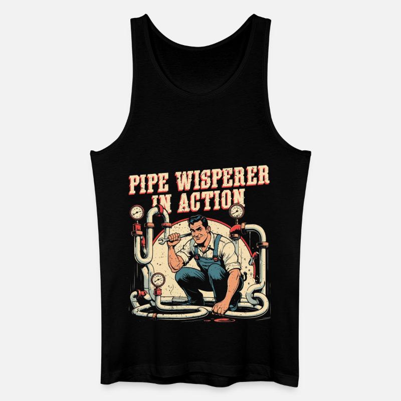 Pipe Layer Pipe Builder Pipe Whisperer - Men’s Organic Tank Top - black