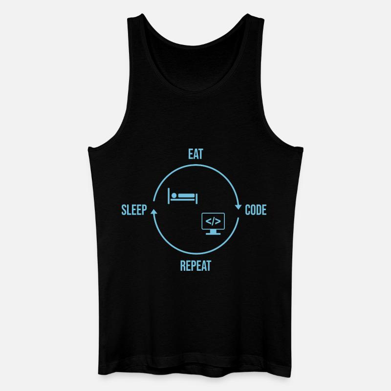 Eat Sleep Code Repeat - Programmer Cycle - Men’s Organic Tank Top - black