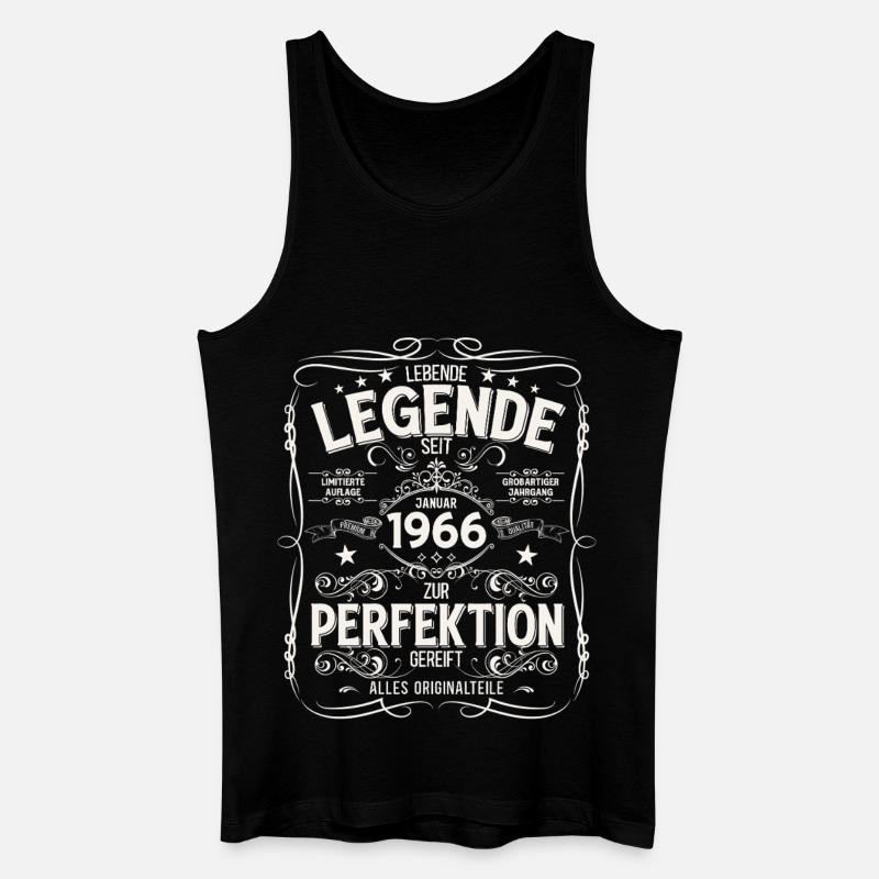 60th Birthday Legend January 1966 - Men’s Organic Tank Top - black