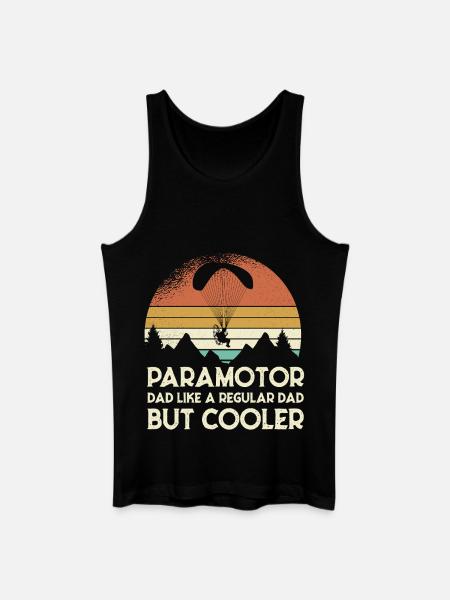 Paramotor Dad Retro Sunset - Men’s Organic Tank Top - black