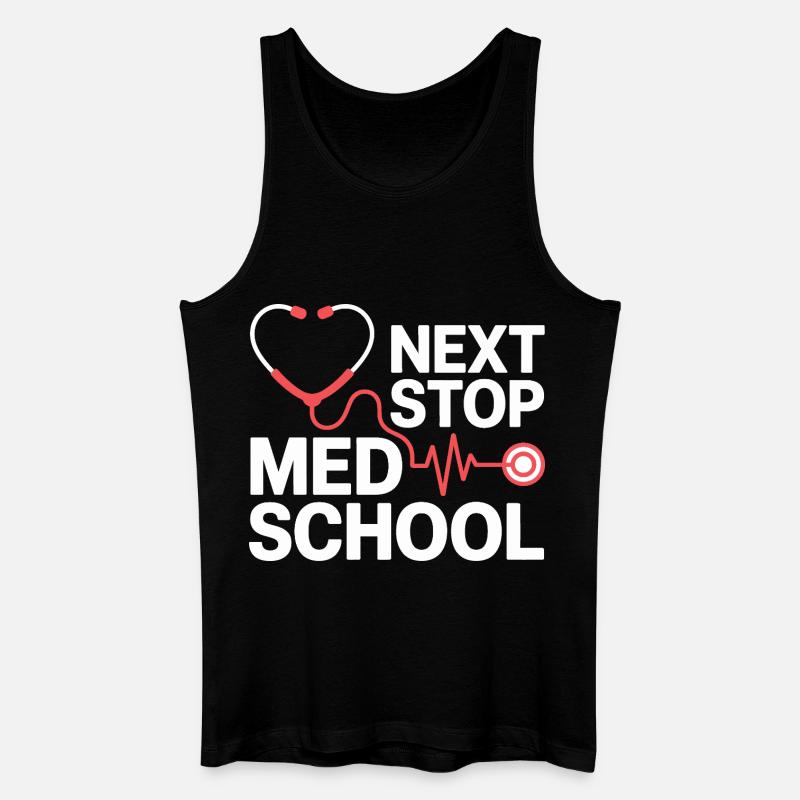 Med School Stethoscope Herz Tee - Männer Bio Tank Top - Schwarz