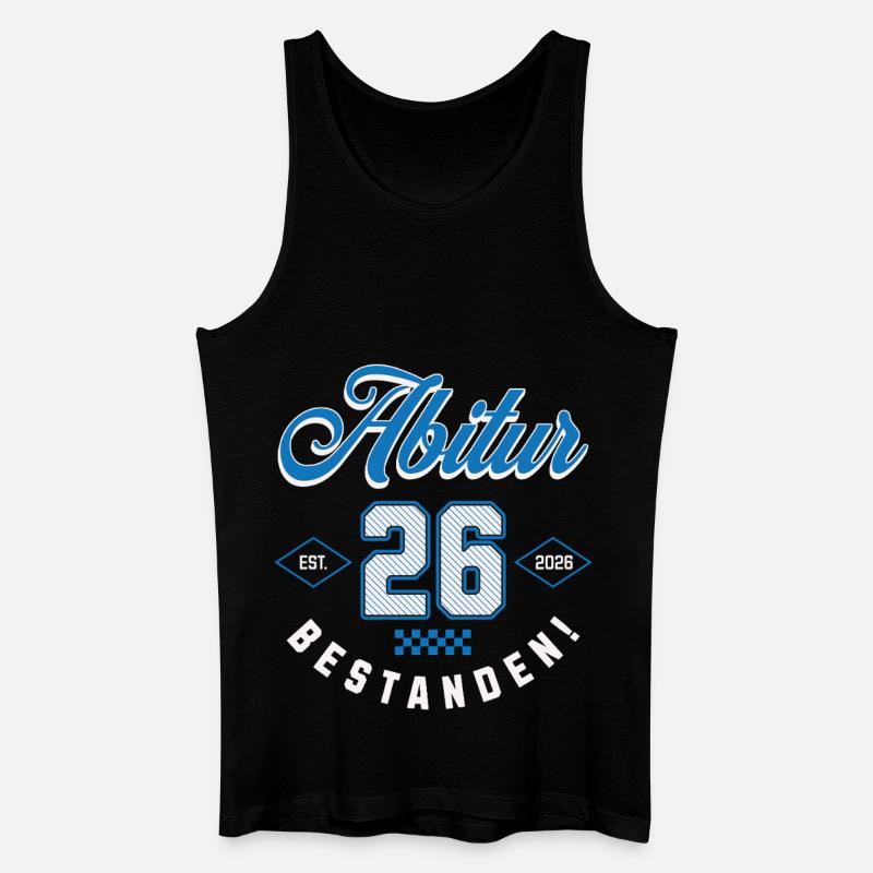 Abitur 2026 Bestanden - Männer Bio Tank Top - Schwarz