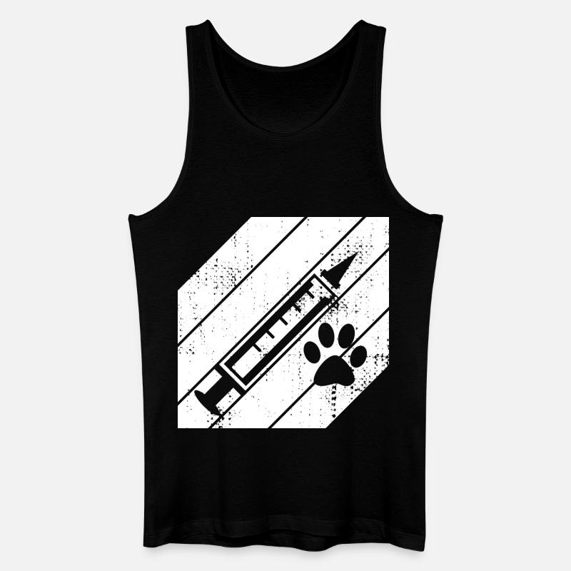 Tierarzt Spritze - Männer Bio Tank Top - Schwarz