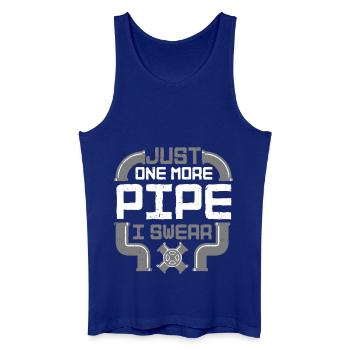 Constructeur de pipeline de couche de tuyau - Débardeur bio Homme - bleu roi - Devant