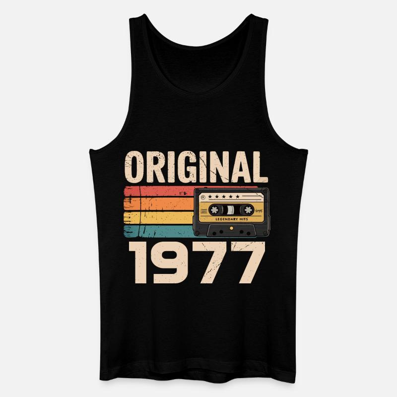 Originales Retro-Jubiläum 1977 - Männer Bio Tank Top - Schwarz