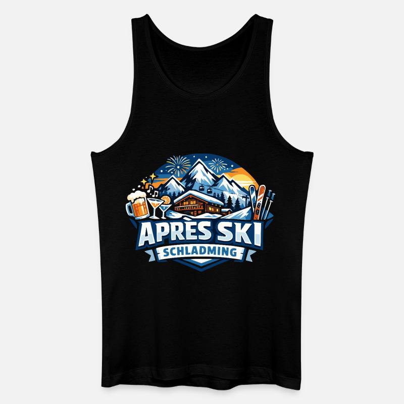 Après Ski Schladming - Männer Bio Tank Top - Schwarz