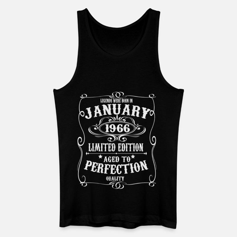 Legenden-wurden-im-Januar-1966-geboren - Männer Bio Tank Top - Schwarz