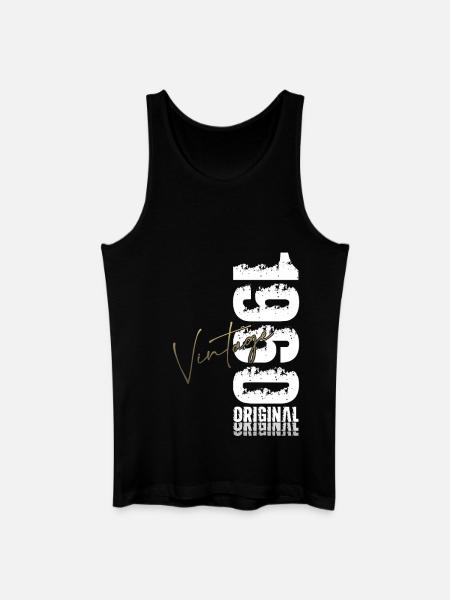 66th Birthday Gift Husband Vintage Vintage 1960's - Men’s Organic Tank Top - black
