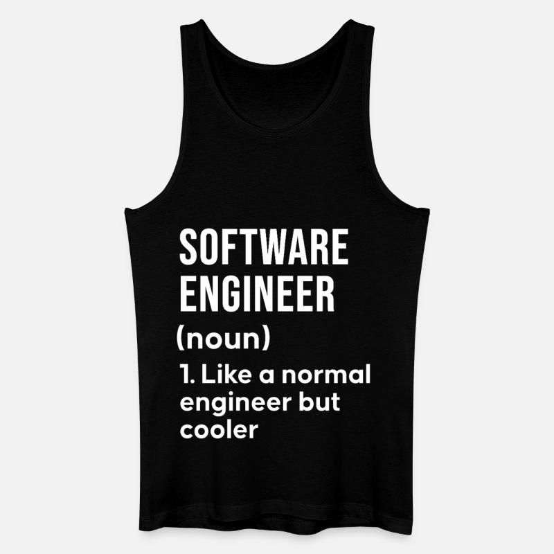Software Engineer Spruch Shirt - Männer Bio Tank Top - Schwarz