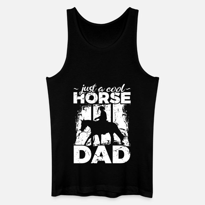 Cooler Pferdepapa - Männer Bio Tank Top - Schwarz