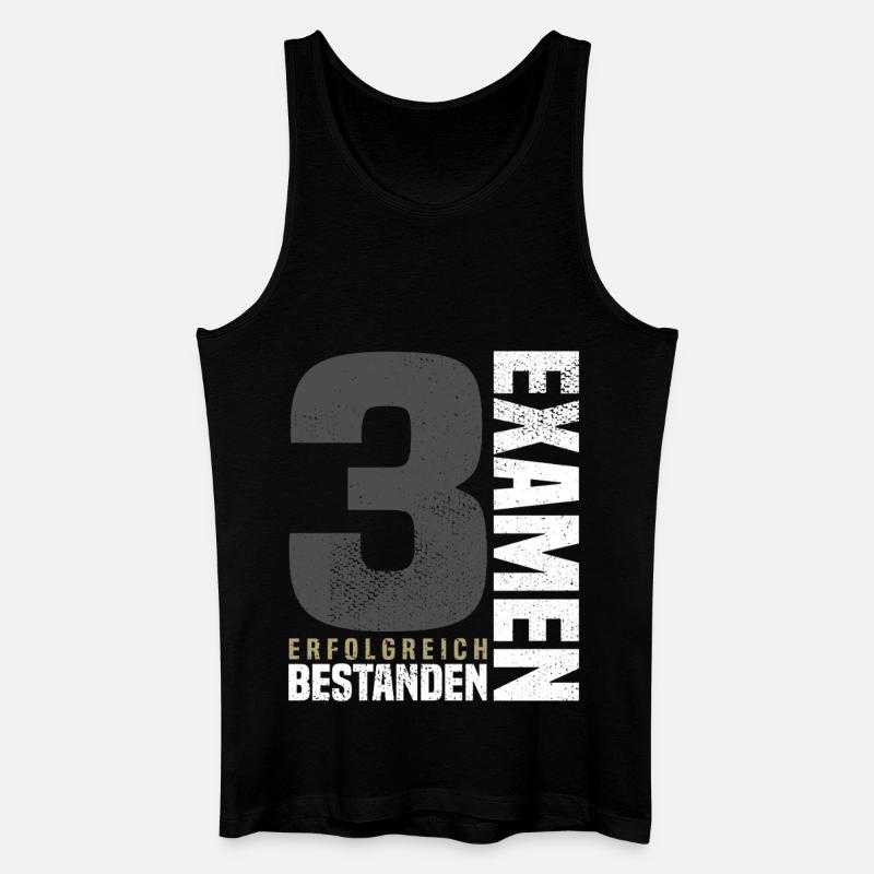 3. Examen Glückwunsch - Männer Bio Tank Top - Schwarz