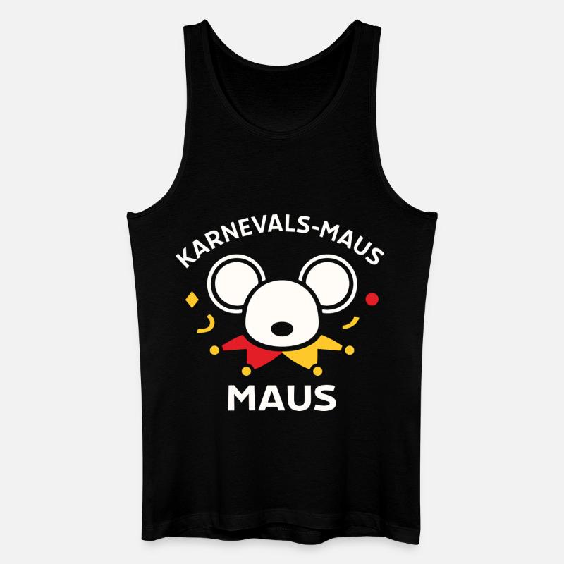 Karnevalsmaus Süßes Faschings-Motiv Geschenk - Männer Bio Tank Top - Schwarz