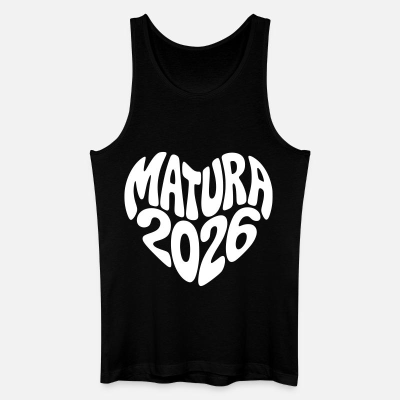 Matura 2026 Herz - Männer Bio Tank Top - Schwarz
