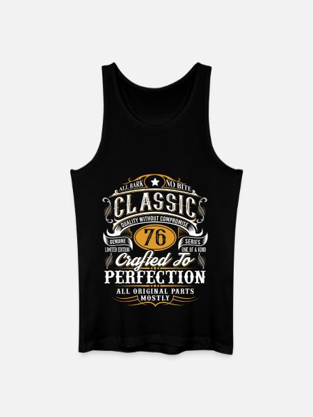 76th Birthday - Men’s Organic Tank Top - black