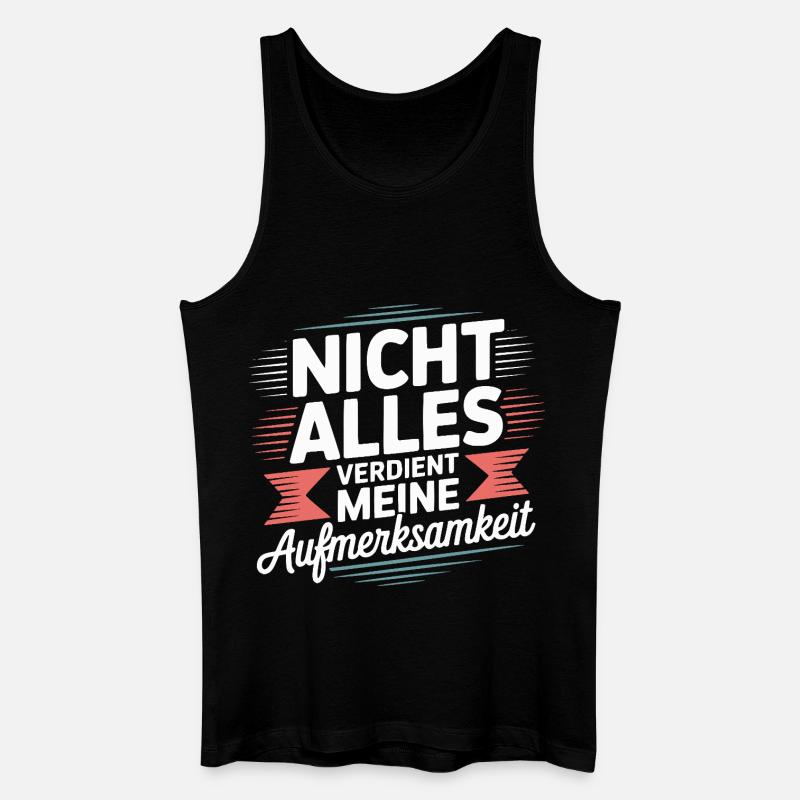 Not everything deserves attention - Men’s Organic Tank Top - black