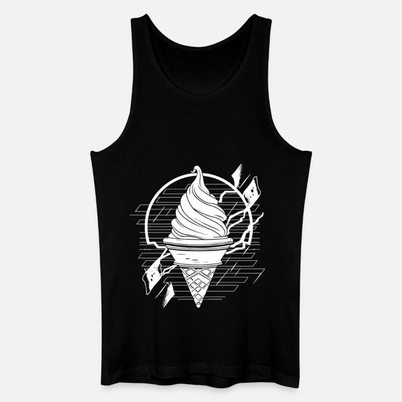 Dessin de glace douce - Débardeur bio Homme - noir