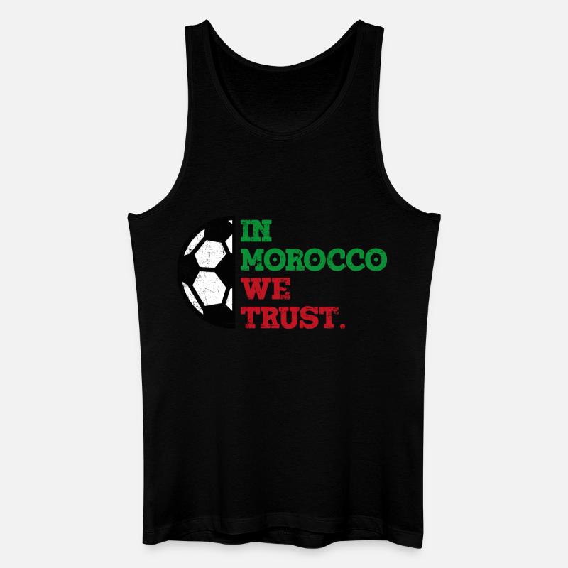 In Morocco we trust - Männer Bio Tank Top - Schwarz
