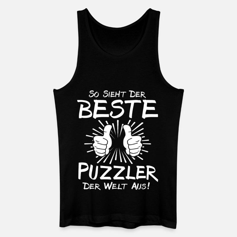 Bester Puzzler - Männer Bio Tank Top - Schwarz