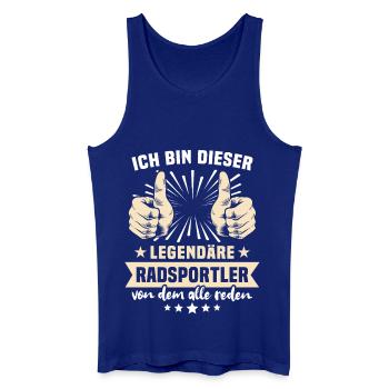 Dictons des cyclistes - Débardeur bio Homme - bleu roi - Devant
