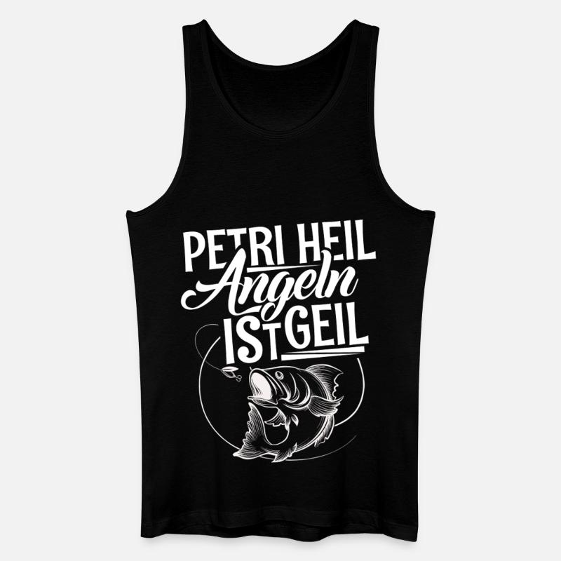 Angeln Angler - Männer Bio Tank Top - Schwarz