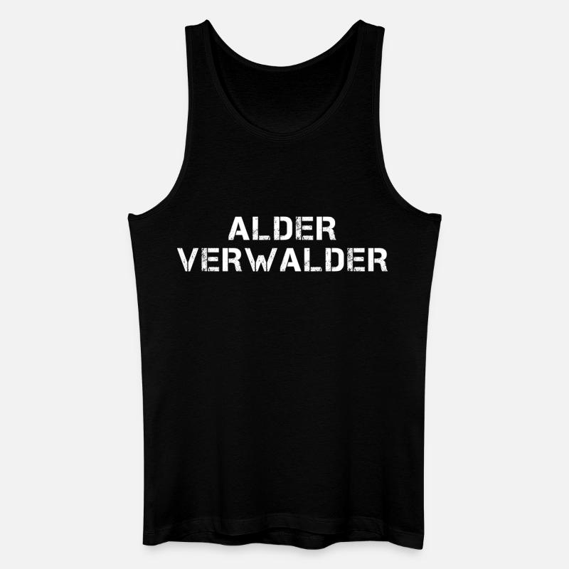 ALDER VERWALDER Hessisch Spruch Hessen - Männer Bio Tank Top - Schwarz