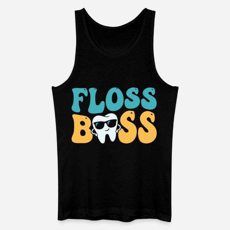 Zahnseide-Zahnarztassistent Zahnarzt - Männer Bio Tank Top - Schwarz