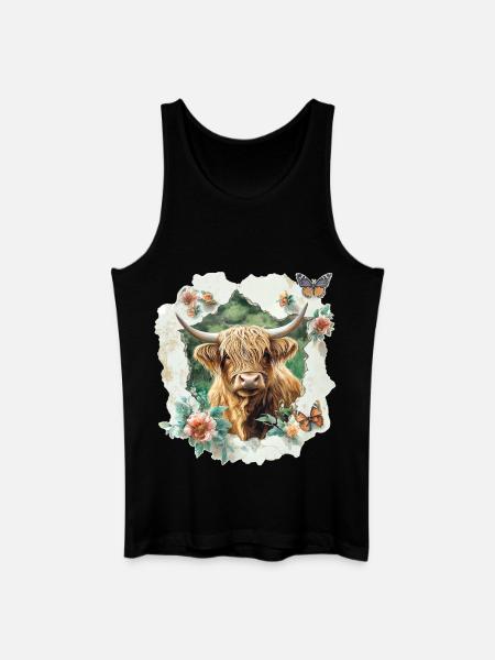 Highland cattle - Men’s Organic Tank Top - black