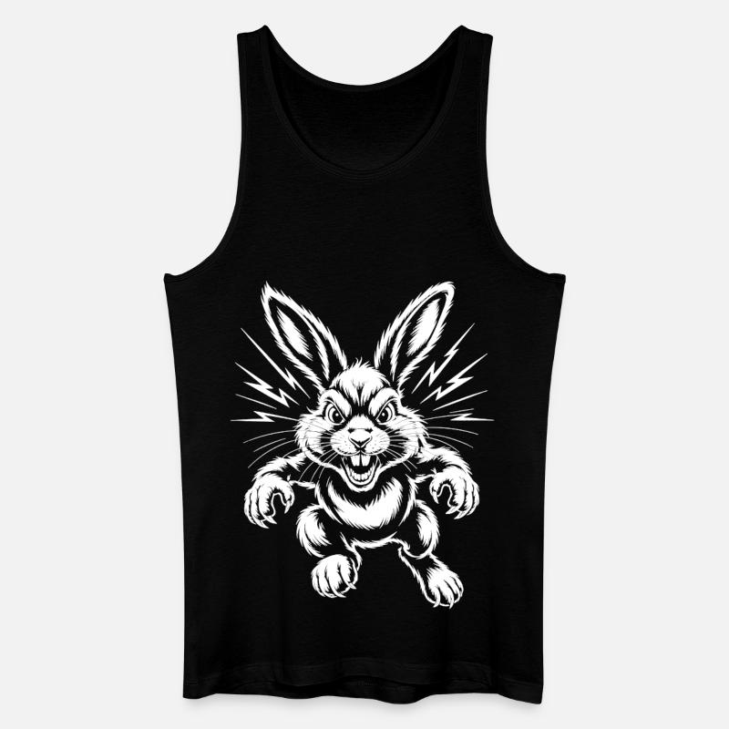 Aggressive Rabbit - Men’s Organic Tank Top - black