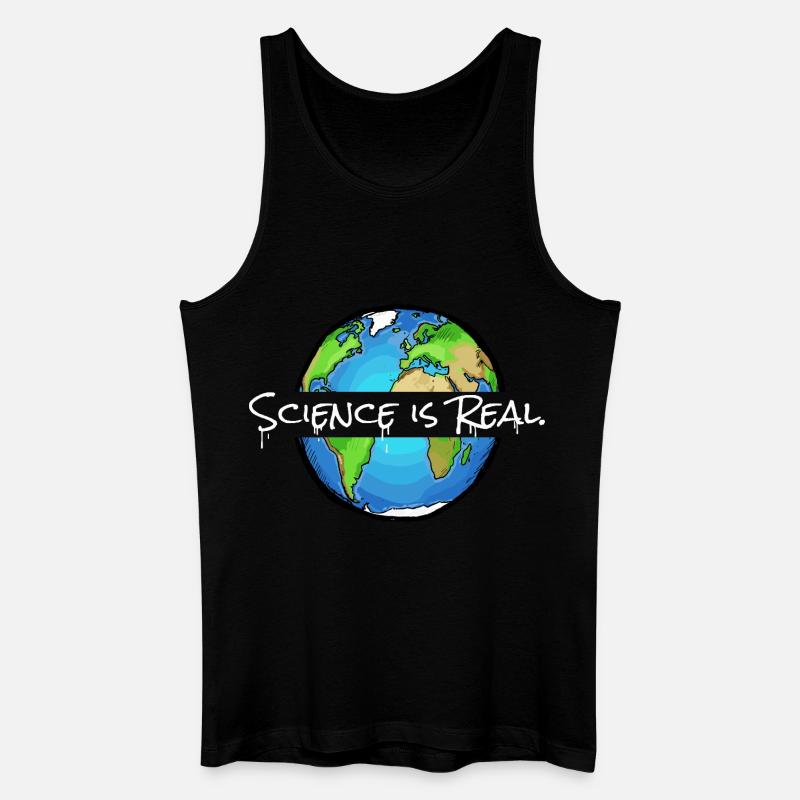 Science is Real | Globe - Men’s Organic Tank Top - black