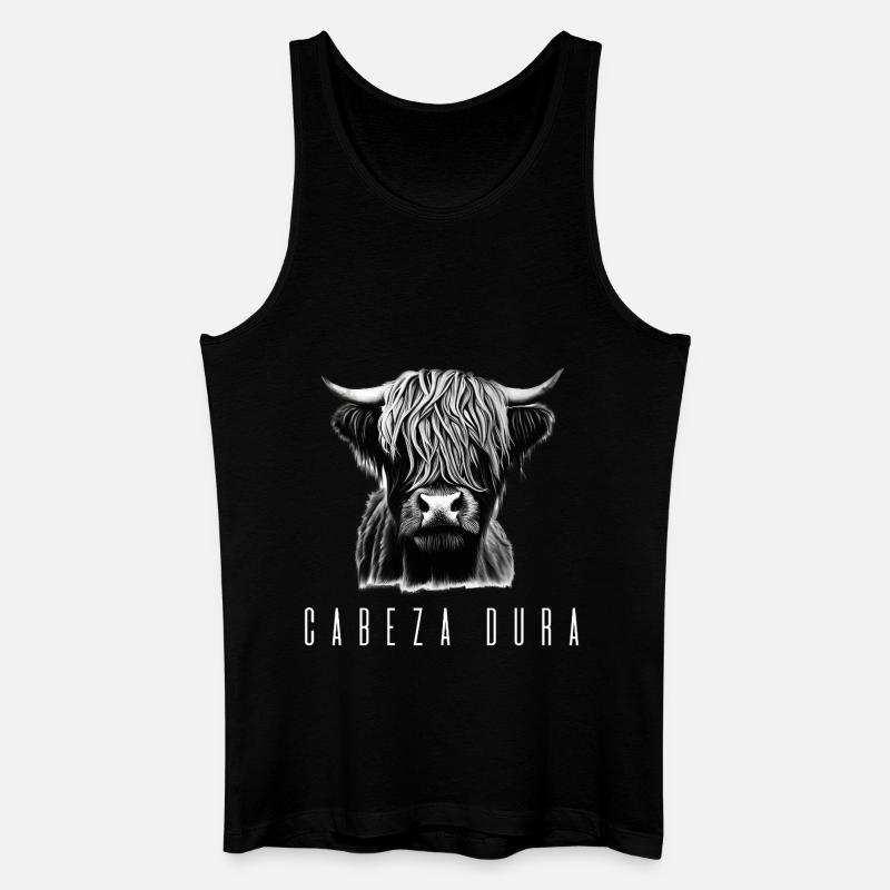 Cabeza dura - Männer Bio Tank Top - Schwarz