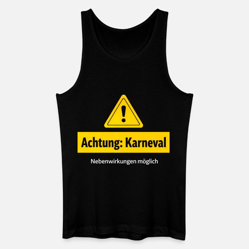 Achtung Karneval Nebenwirkungen Möglich - Männer Bio Tank Top - Schwarz