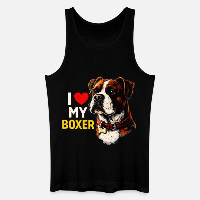 J’adore mon boxer - Débardeur bio Homme - noir