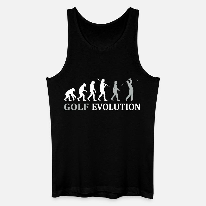 Golf Evolution – Das perfekte Golfer Geschenk - Männer Bio Tank Top - Schwarz